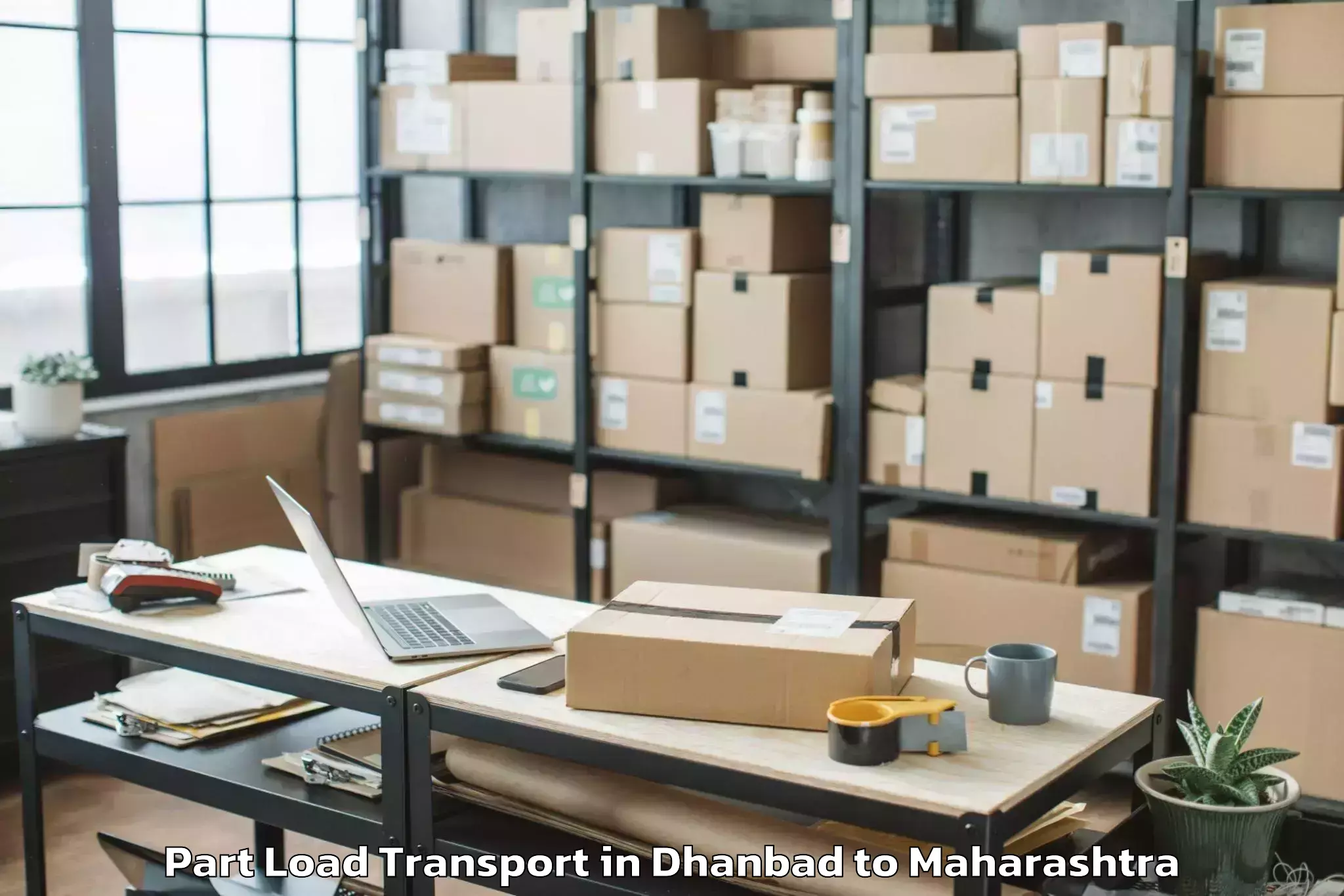 Book Dhanbad to Omerga Part Load Transport Online